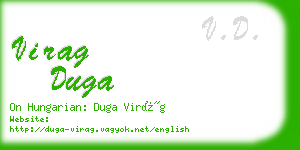 virag duga business card